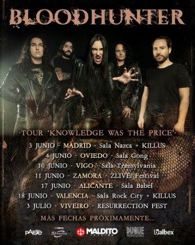 BLOODHUNTER Primeras fechas del tour ‘Knowledge Was The Price’ y videoclip «The Forsaken Idol» Bloodhunter gira espana 2022