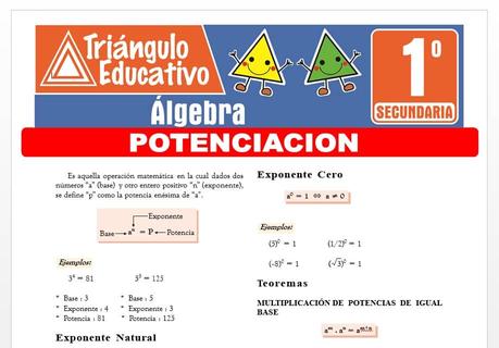 Potenciación para Primero de Secundaria