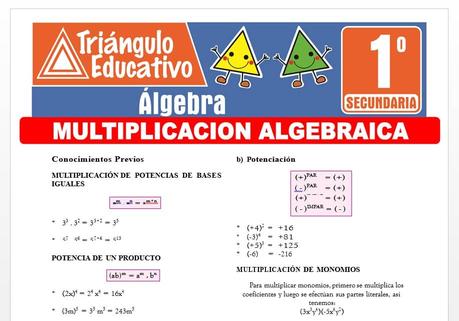 Multiplicación Algebraica para Primero de Secundaria
