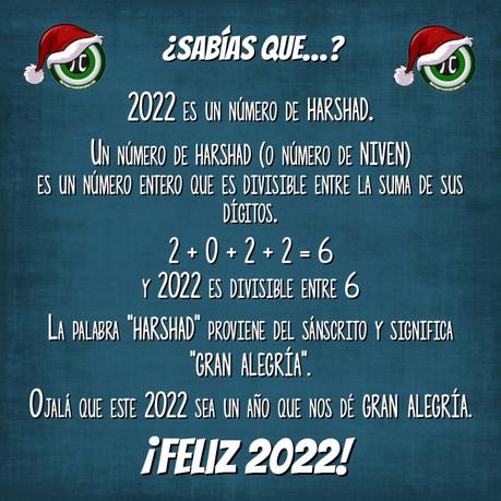 ¡Feliz 2022! ¡Feliz año Harshad!