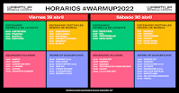 Horarios Warm Up 2022