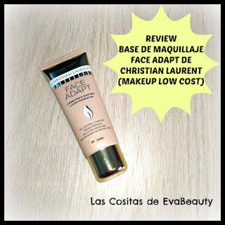 Review, base maquillaje, makeup, low cost, face adapt, christian laurent, opinion, swatches, foundation, notino, blog de belleza, beautyblogger, microinfluencer