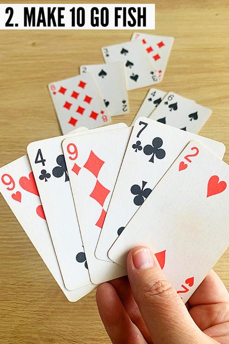 ¡Todo lo que necesitas es una baraja de cartas! 233 Hacer 10 go fish juego de cartas de matemáticas