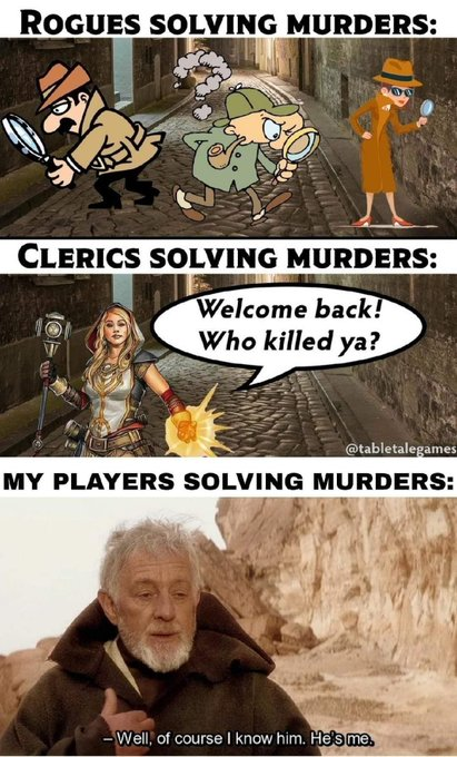 Resolviendo crímenes en D&D los PJs