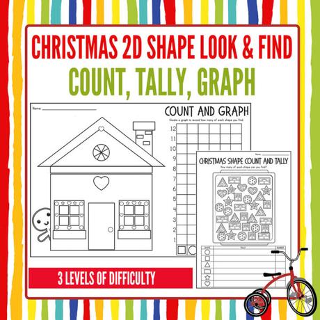 Actividades navideñas con formas 2D