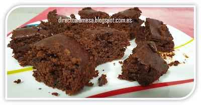 Brownie proteico de plátano y cacao