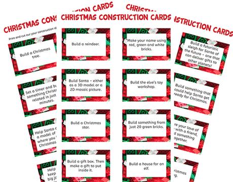 Calendario de Adviento de Lego de Navidad y tarjetas de desafío 645 Tarjetas de construcción Lego