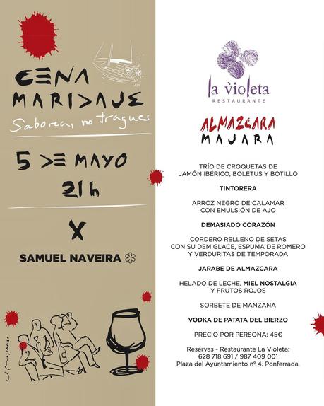 Cena maridaje con Almázcara Majara en el Restaurante La Violeta de Ponferrada 3