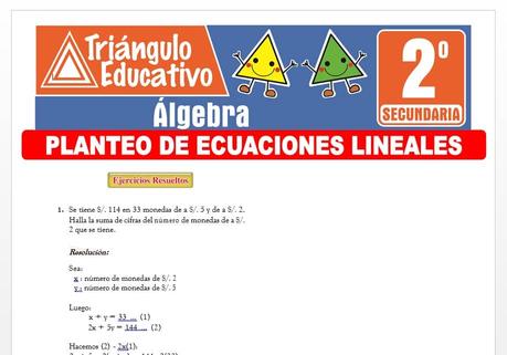 Planteo de Ecuaciones Lineales para Segundo de Secundaria