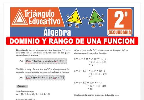 Dominio y Rango de una Función para Segundo de Secundaria Dominio y Rango de una Función para Segundo de Secundaria