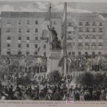 Inauguración de la estatua de Velarde en Santander en 1880