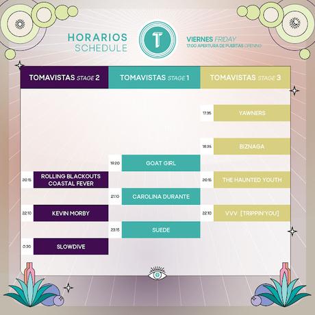 Horarios Festival Tomavistas 2022 Viernes