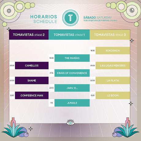 Horarios Festival Tomavistas 2022 Sábado