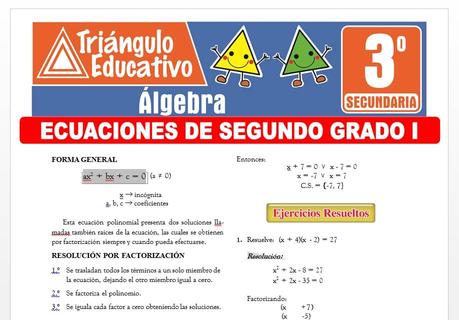 Ecuaciones de Segundo Grado I para Tercero de Secundaria