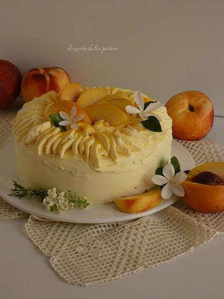 Tarta de Melocotón (sin huevo)