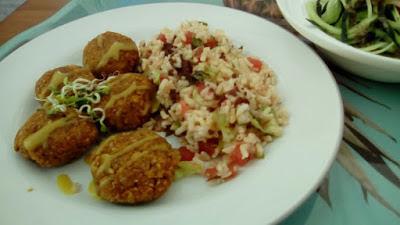 Faláfel con ensalada de arroz