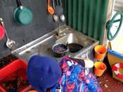 Nuestro espacio juego: cocina barro para jugar aire libre