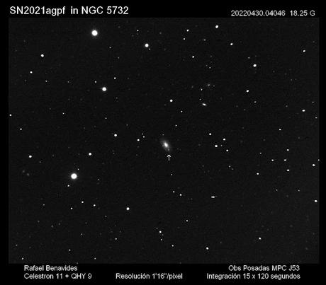 SN2021agpf, una lejana supernova