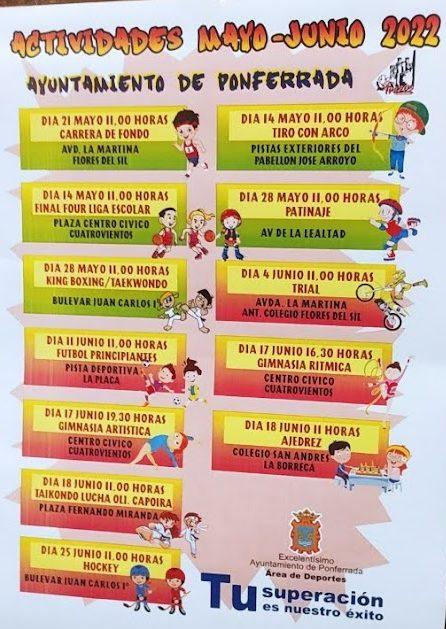 El deporte saldrá a las calles de Ponferrada durante los meses de mayo y junio 1