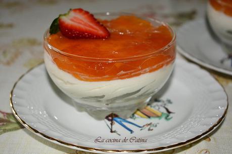 Cheesecake con melocotón Cheesecake con melocotón