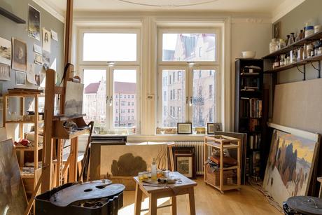 delikatissen penthouse interiors hobby room habitación hobby estudio en casa estudio de pintura estilo nórdico duplex sueco decoracion duplex apartamento con atelier  