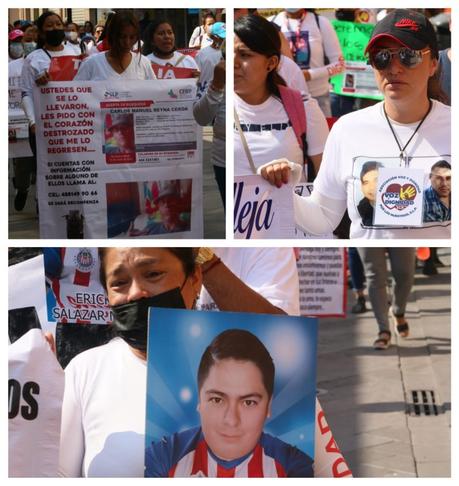 (Galería) Madres de desaparecidos realizan marcha en el Centro Histórico