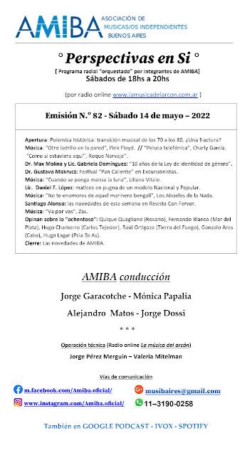 Perspectivas en Si  (Programa Radial de AMIBA): Emisión 82