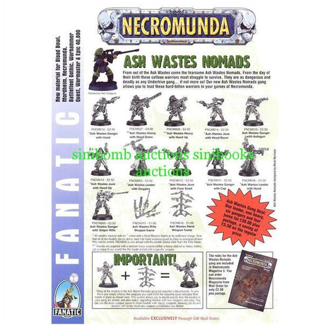 Nómadas del Desierto de Ceniza de Necromunda, su historia como miniaturas