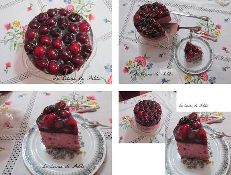 Tarta de mousse de cerezas Tarta de mousse de cerezas