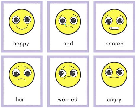 Tarjetas de emociones emoji