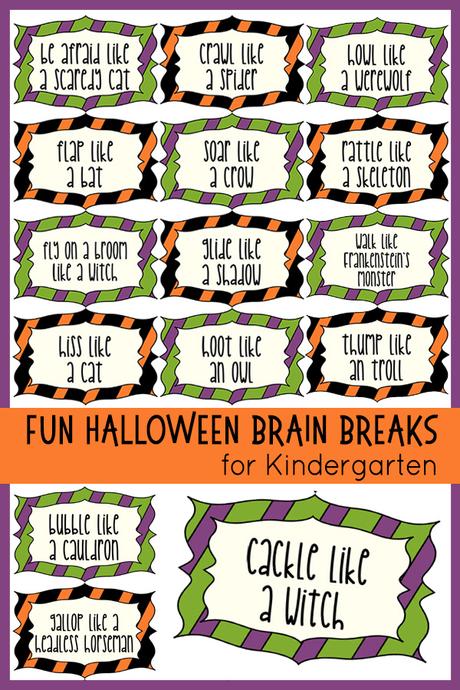Descansos mentales de movimiento de Halloween para preescolar y jardín de infantes 263 Recesos mentales de Halloween para jardín de infantes