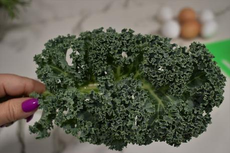 Tortilla de Kale con cebolla tierna