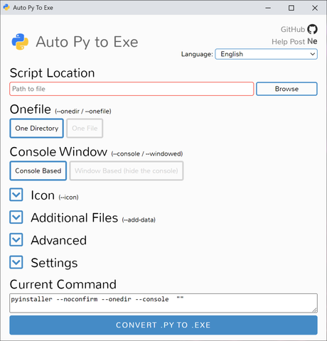Creación de un EXE desde un archivo Python en Windows