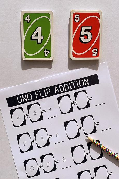 Adición del juego Uno Flip Math