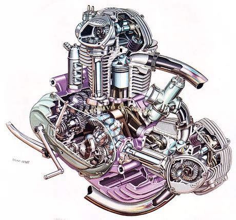 Ducati 750 GT, una motocicleta italiana bicilíndrica del año 1971