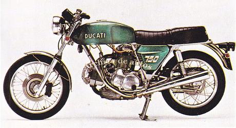 Ducati 750 GT, una motocicleta italiana bicilíndrica del año 1971