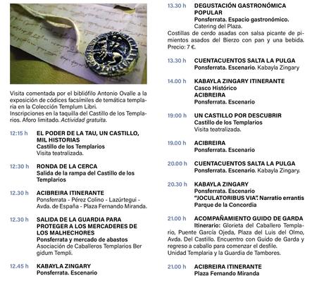 Noche templaria 2022 en Ponferrada. Programa de actividades del 30 de junio al 3 de julio 8