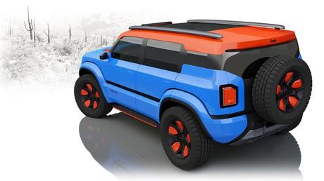 una propuesta para un Jeep SUV 100% eléctrico, sucesor del actual Renegade. 13