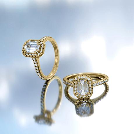 Edimburgo - Anillo de Compromiso Halo Oro Blanco con Rubí Natural Edimburgo - Anillo de Compromiso Halo Oro Blanco con Rubí Natural