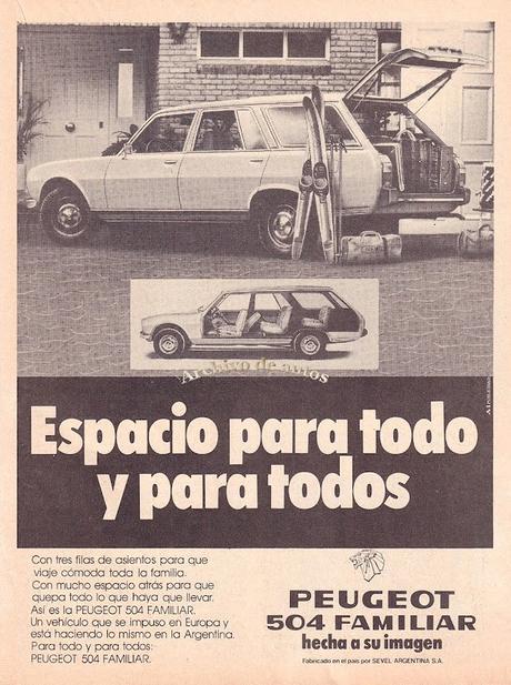 Peugeot 504 Familiar, la rural de la gama 504 de SEVEL Argentina