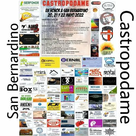 Castropodame celebra sus fiestas en honor a San Bernardino. 20, 21 y 22 de mayo 2 Castropodame celebra sus fiestas en honor a San Bernardino. 20, 21 y 22 de mayo 2