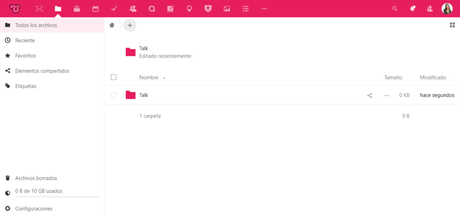 Modo claro de Nextcloud Hub