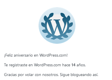 ¡Feliz cumpleaños a mí! (según WordPress)