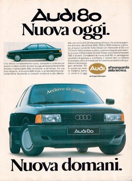 Audi 80 comercializado en Italia en el año 1986
