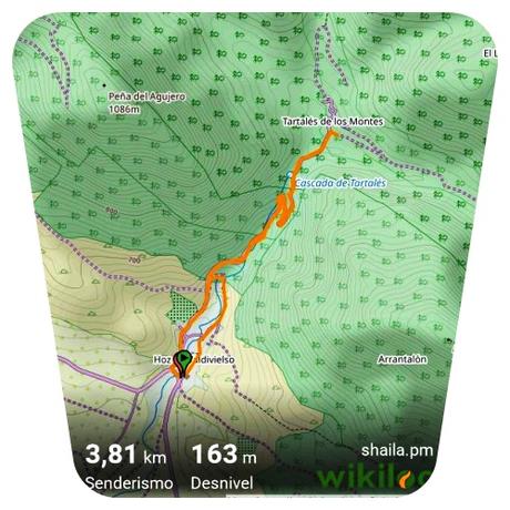 Cascada de Tartalés desde Hoz de Valdivieso