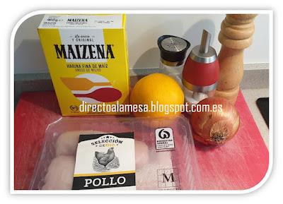 Pollo a la naranja Pollo a la naranja