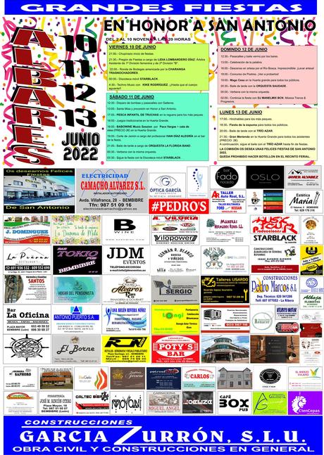 Grandes Fiestas en Albares de la Ribera en honor a San Antonio los días 10, 11, 12 y 13 de junio 3 Grandes Fiestas en Albares de la Ribera en honor a San Antonio los días 10, 11, 12 y 13 de junio 3