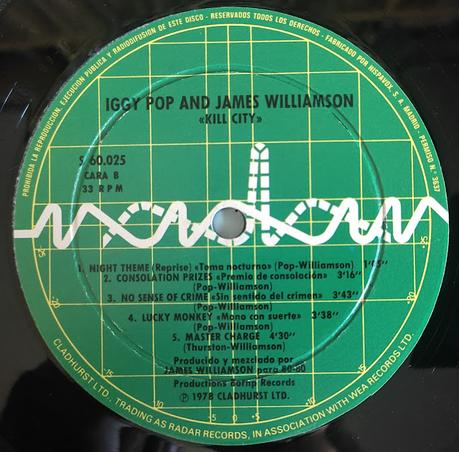 Iggy Pop and James Williamson -Kill city Lp 1978 (1977) Iggy Pop and James Williamson -Kill city Lp 1978 (1977)