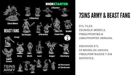 7Sins Demons miniatures, de Zuria Studio, en Kickstarter
