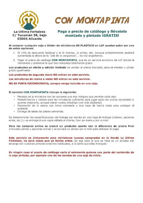 Montapinta con La Última Fortaleza: Activo!!!